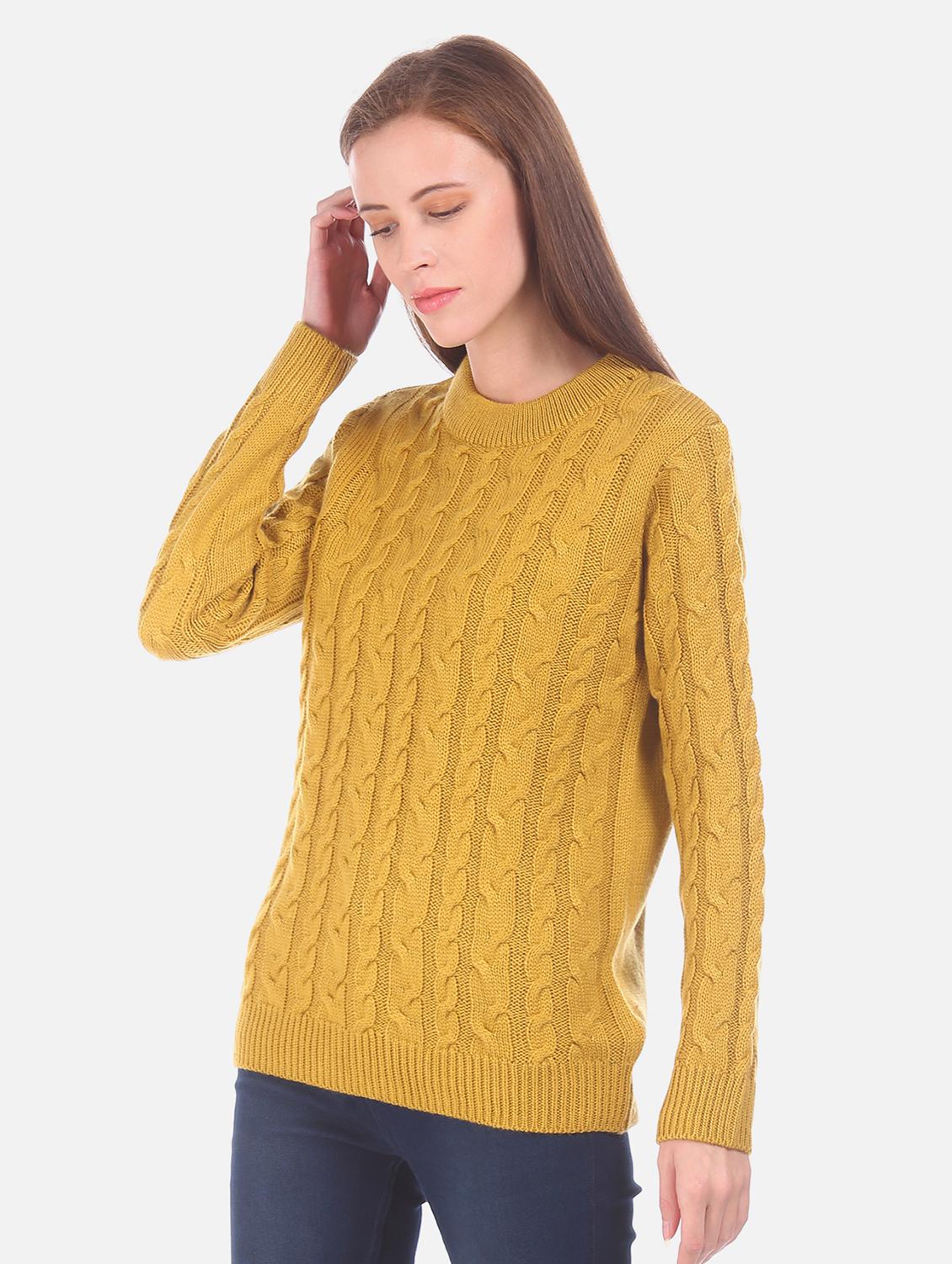 yellow acrylic wool blend cardigan - 17584551 - Zoom Image - 2