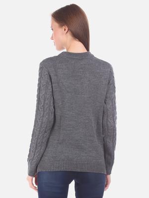 black acrylic wool blend cardigan - 17584552 - Standard Image - 3
