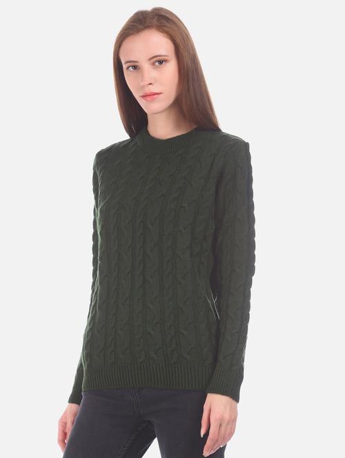 green acrylic wool blend cardigan - 17584553 - Standard Image - 1