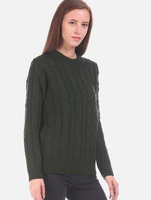 green acrylic wool blend cardigan - 17584553 - Standard Image - 2