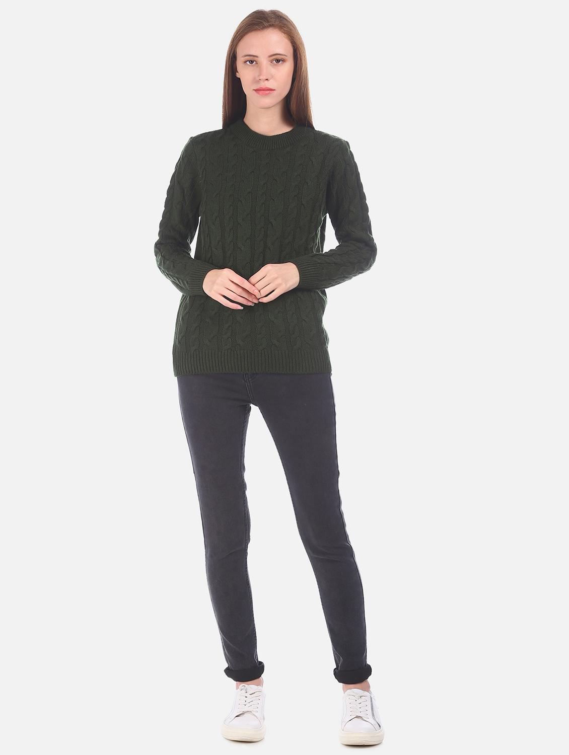 green acrylic wool blend cardigan - 17584553 - Zoom Image - 4
