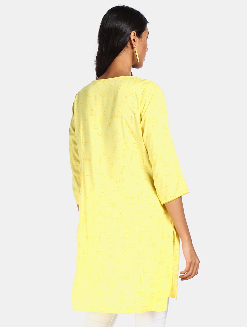 printed high-low kurta - 17584615 - Zoom Image - 3