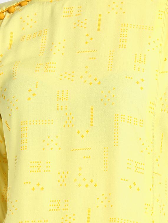 printed high-low kurta - 17584615 - Zoom Image - 4
