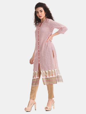printed straight kurta - 17584622 - Standard Image - 2