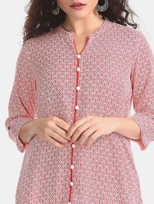 printed straight kurta - 17584622 - Standard Image - 4