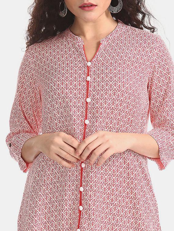 printed straight kurta - 17584622 - Zoom Image - 4