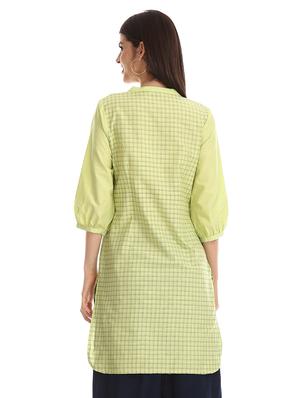 checkered straight kurta - 17584633 - Standard Image - 3
