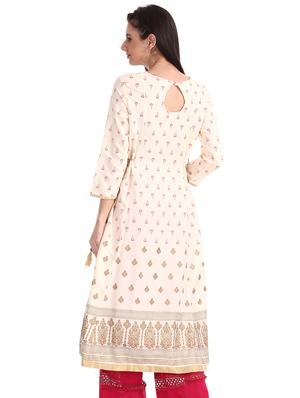 floral a-line kurta - 17584634 - Standard Image - 3