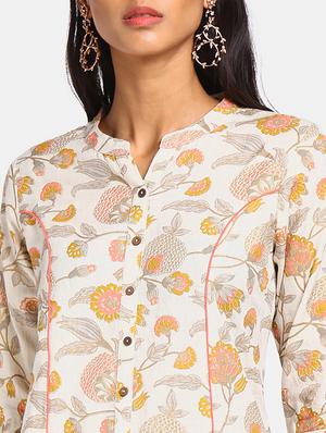 floral a-line kurta - 17584649 - Standard Image - 4