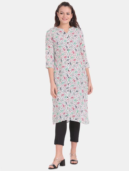 printed straight kurta - 17584665 - Standard Image - 1