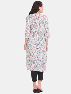 printed straight kurta - 17584665 - Standard Image - 3