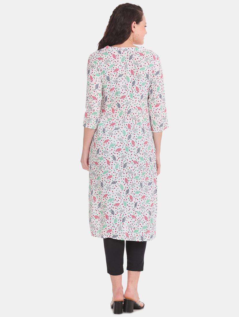 printed straight kurta - 17584665 - Zoom Image - 3