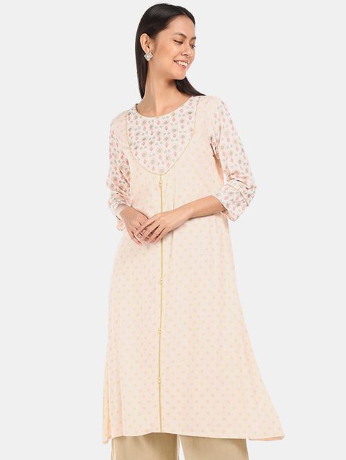 printed a-line kurta - 17584671 - Standard Image - 1