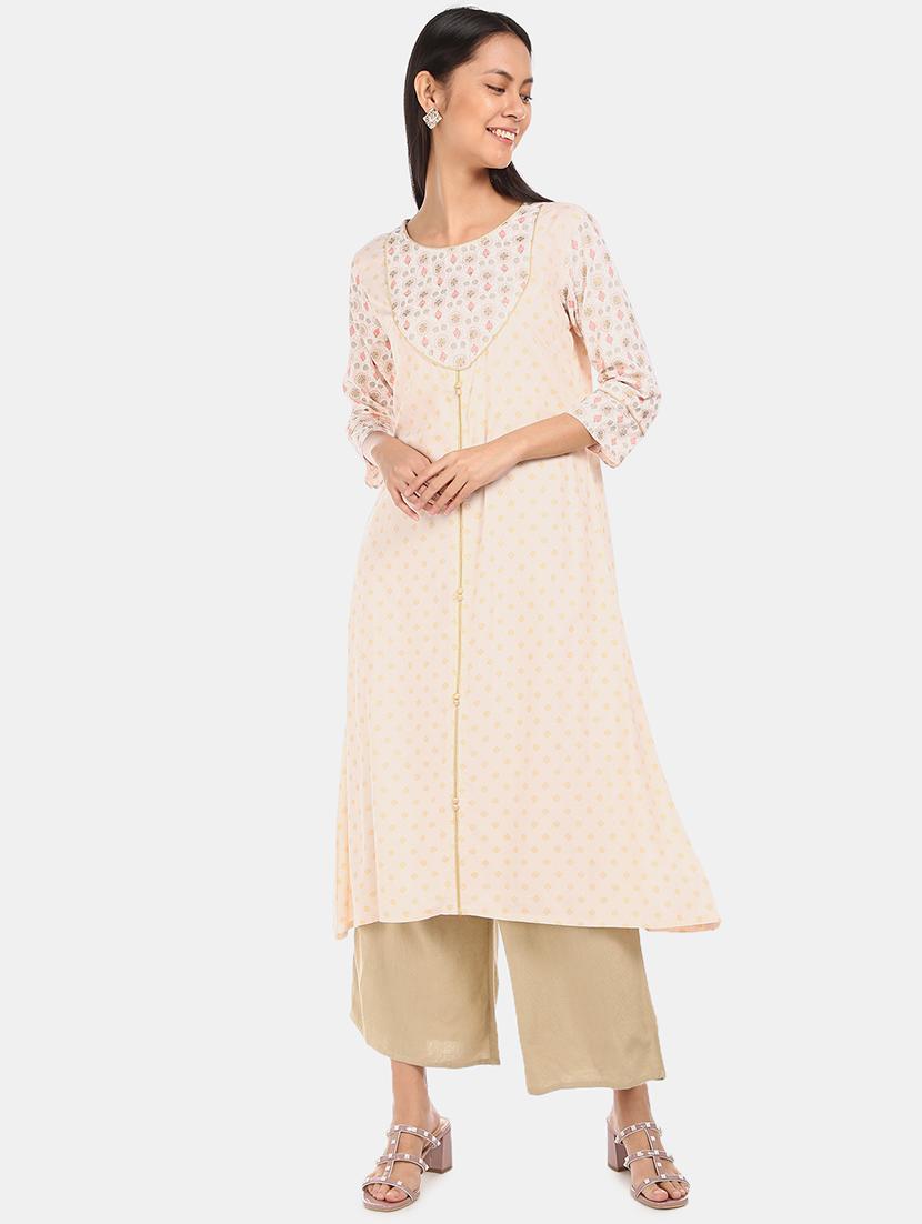 printed a-line kurta - 17584671 - Zoom Image - 4