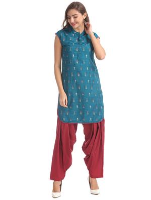 red cotton salwar salwars - 17584819 - Standard Image - 3