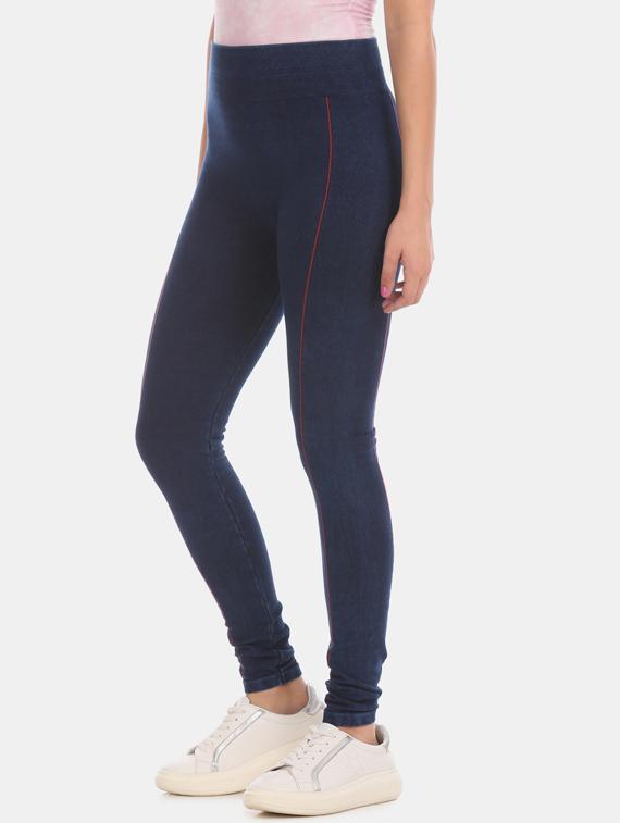 blue cotton jeggings - 17584831 - Zoom Image - 2