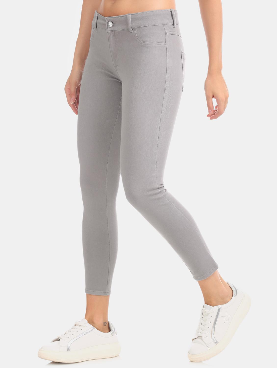 grey cotton jeggings - 17584839 - Zoom Image - 2