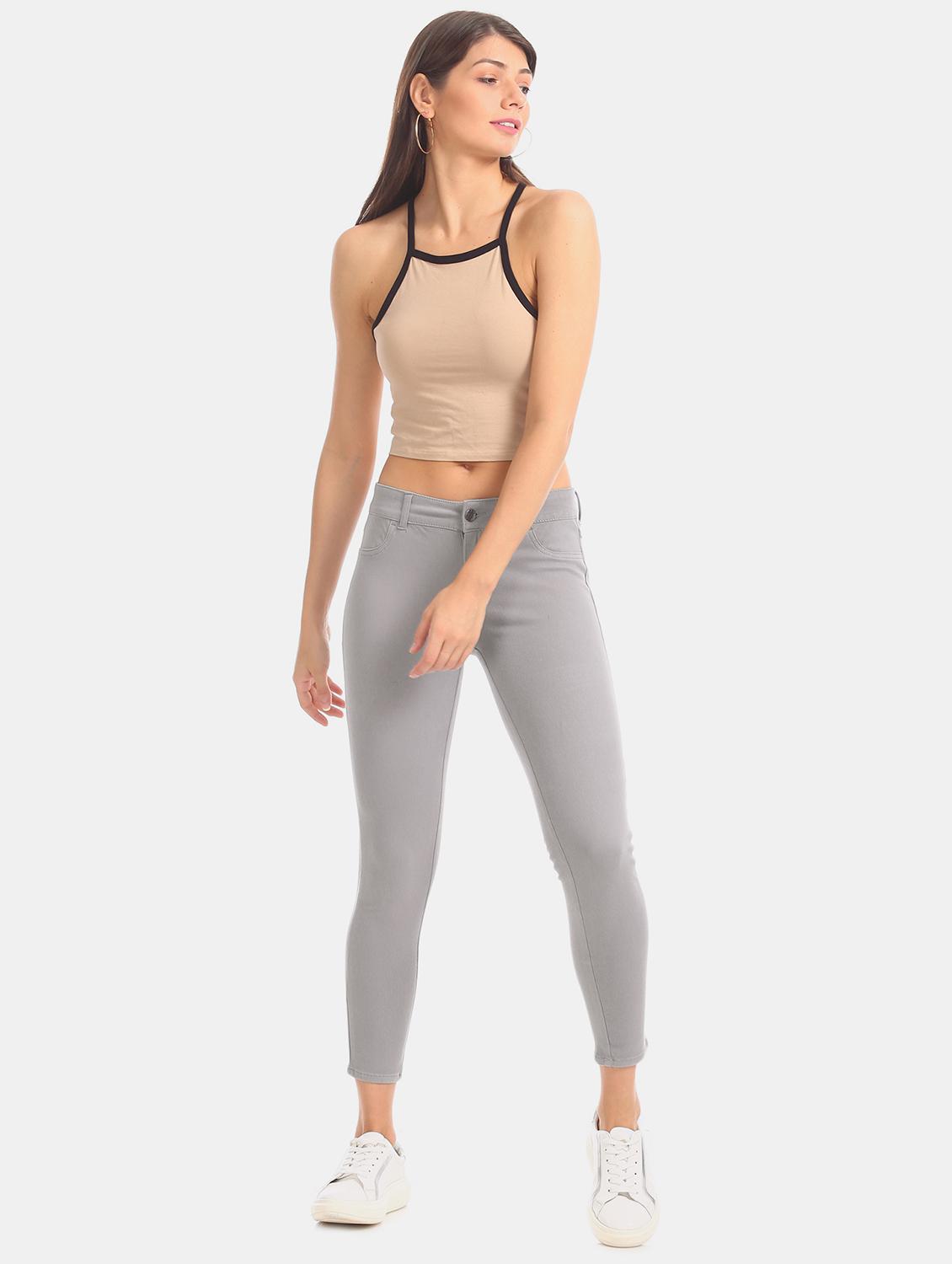 grey cotton jeggings - 17584839 - Zoom Image - 4