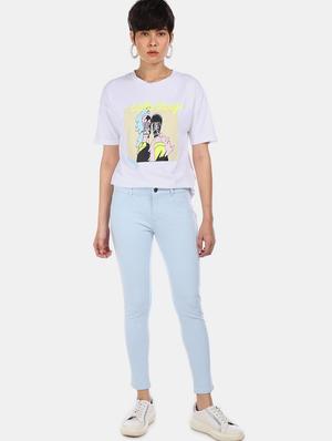 light blue cotton jeggings - 17584844 - Standard Image - 3
