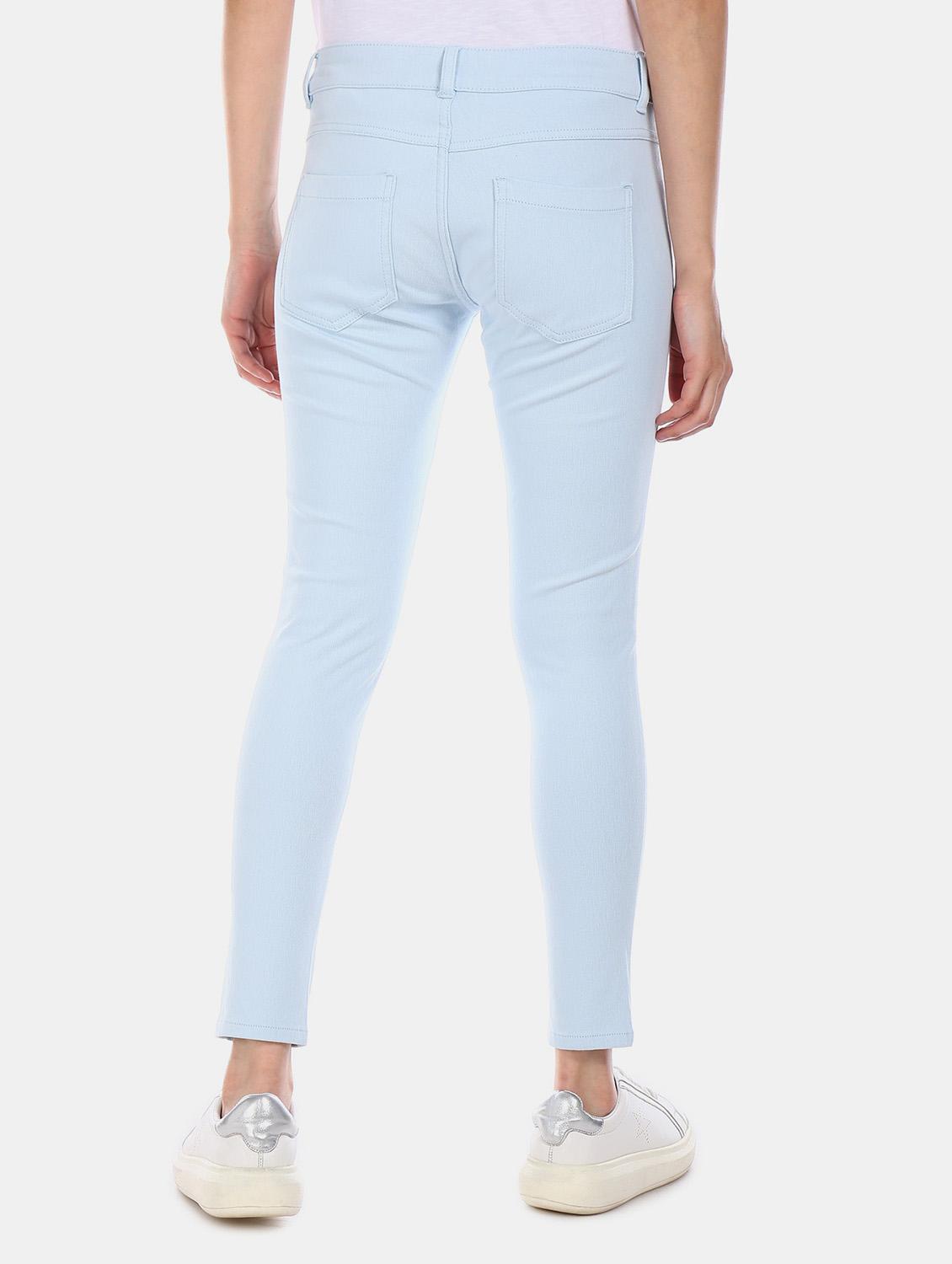 light blue cotton jeggings - 17584844 - Zoom Image - 2