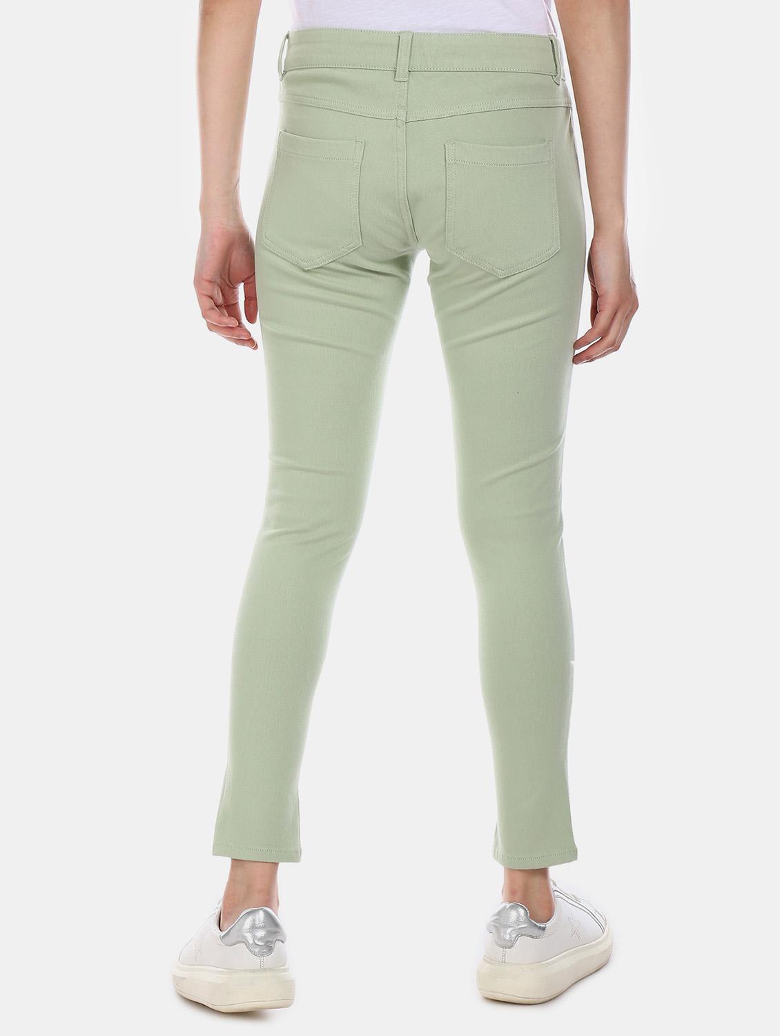 green cotton jeggings - 17584845 - Zoom Image - 2