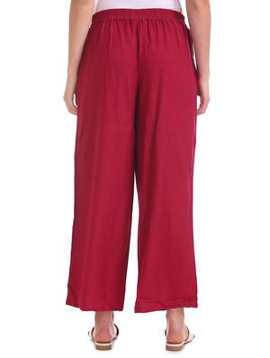 mid rise solid palazzo - 17584855 - Standard Image - 3