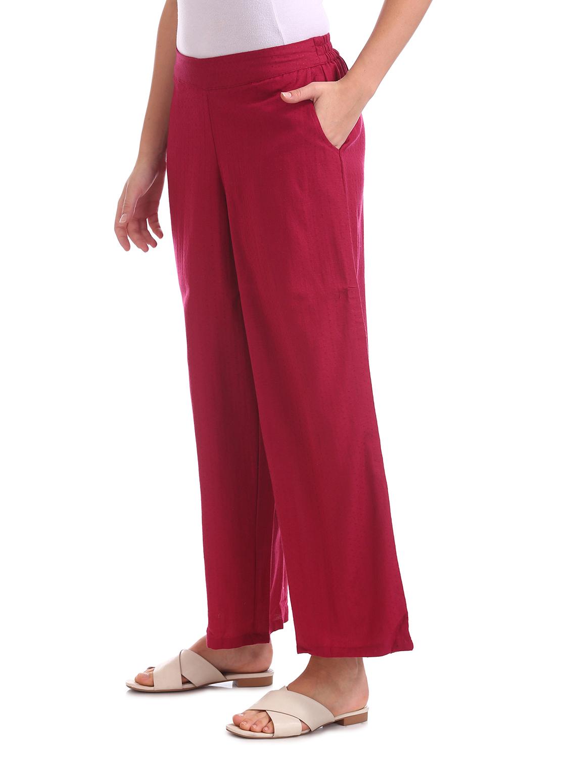 mid rise solid palazzo - 17584855 - Zoom Image - 2