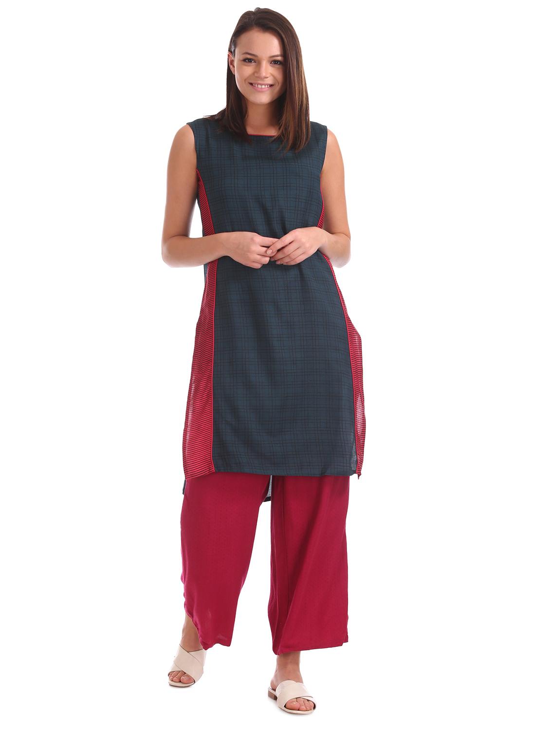 mid rise solid palazzo - 17584855 - Zoom Image - 4