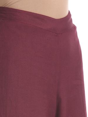 red rayon straight palazzo - 17584862 - Standard Image - 5
