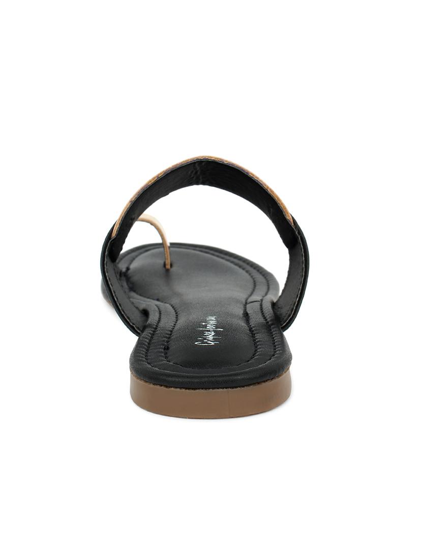 black synthetic slip on sandals - 17584944 - Zoom Image - 4