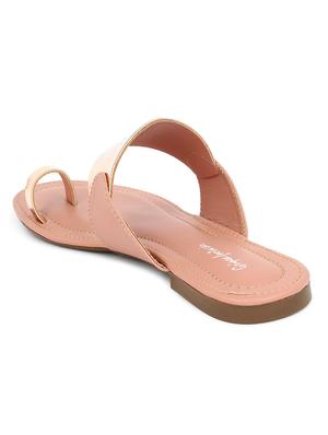 pink synthetic slip on sandals - 17584945 - Standard Image - 3