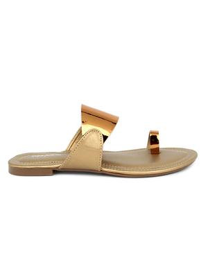 copper synthetic slip on sandals - 17584946 - Standard Image - 2