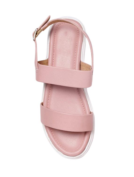 pink leatherette back strap sandals - 17585082 - Zoom Image - 3