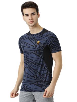 navy blue printed t-shirt - 17585606 - Standard Image - 2