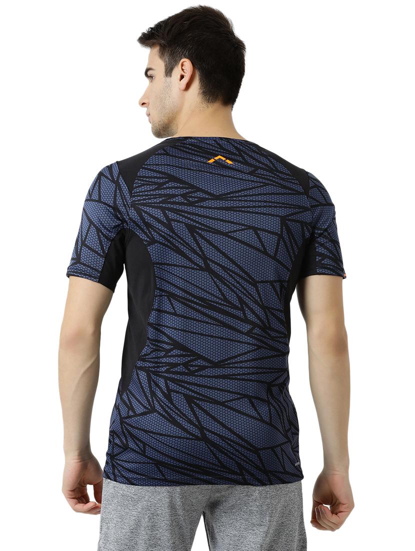 navy blue printed t-shirt - 17585606 - Zoom Image - 3