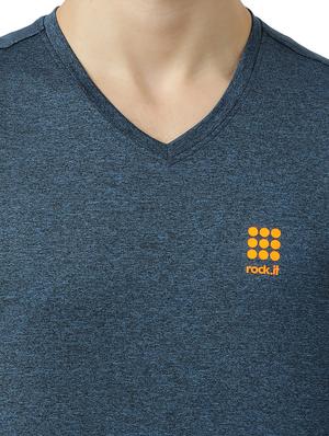 blue solid t-shirt - 17585618 - Standard Image - 5