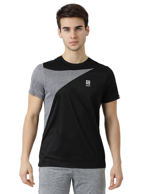 black color block t-shirt - 17585626 - Standard Image - 1