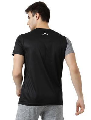 black color block t-shirt - 17585626 - Standard Image - 3