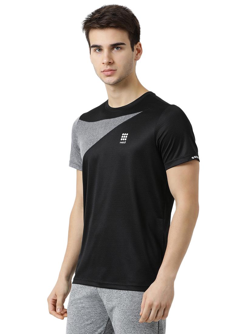black color block t-shirt - 17585626 - Zoom Image - 2