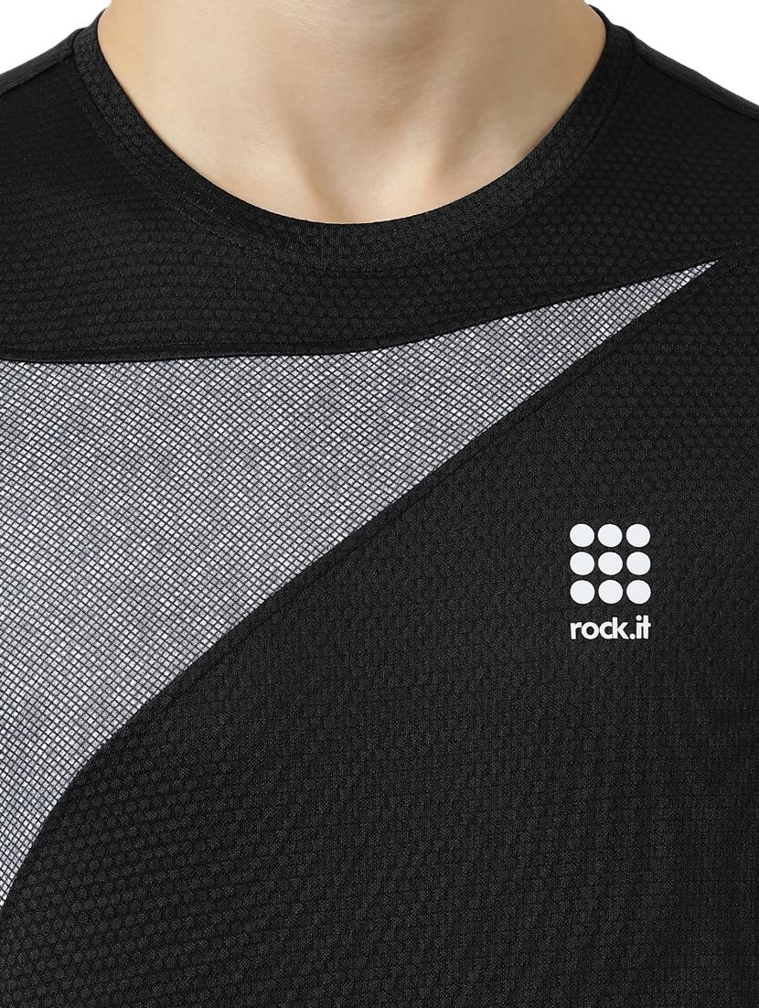 black color block t-shirt - 17585626 - Zoom Image - 5