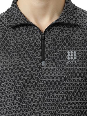 black printed polo t-shirt - 17585637 - Standard Image - 5