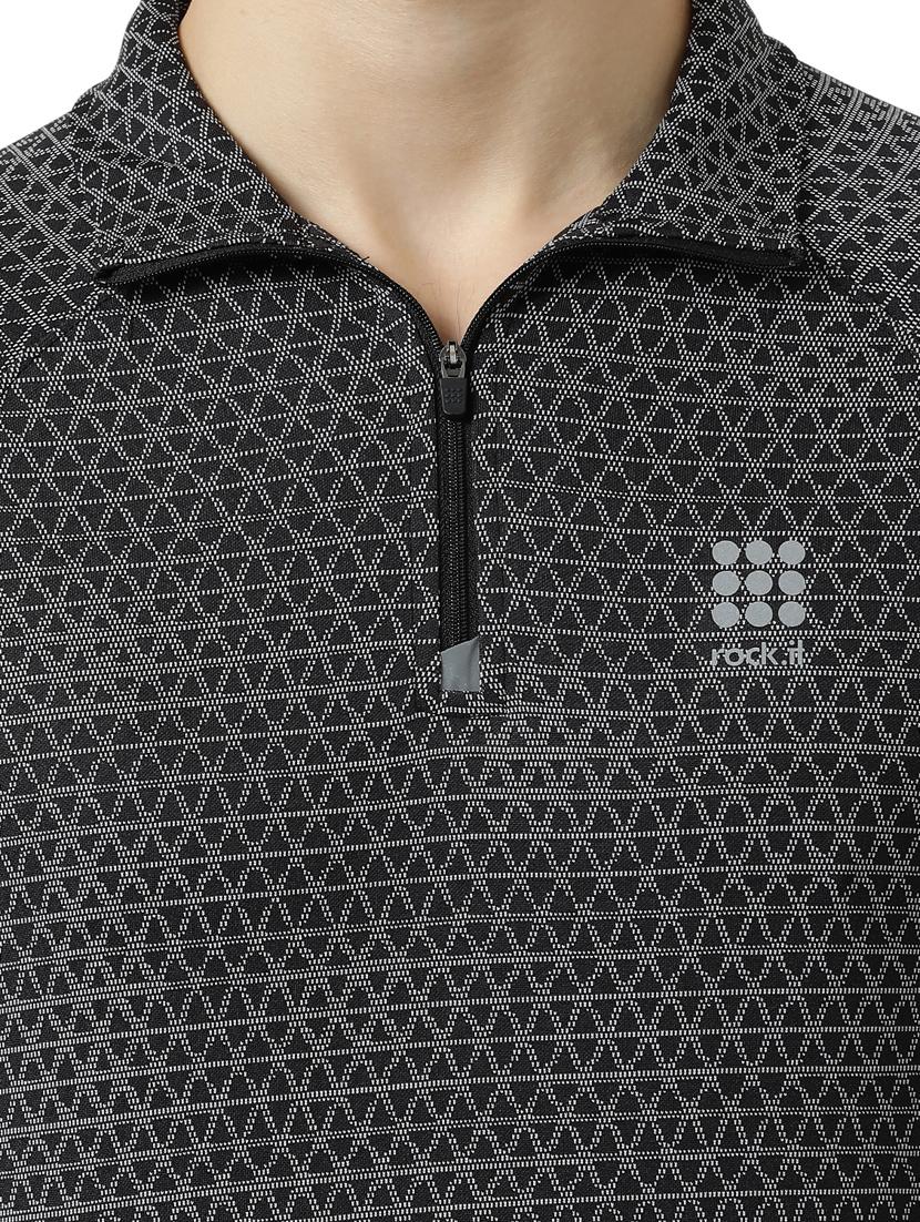 black printed polo t-shirt - 17585637 - Zoom Image - 5