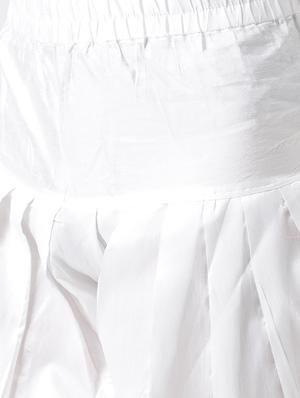 white solid dhoti kurta set with printed bandhgala jacket - 17585720 - Standard Image - 5