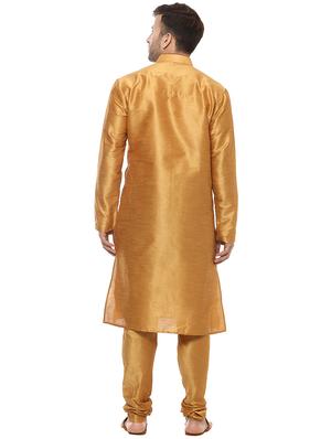 gold solid ethnic wear set - 17585747 - Standard Image - 3