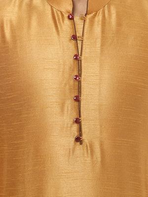 gold solid ethnic wear set - 17585747 - Standard Image - 4