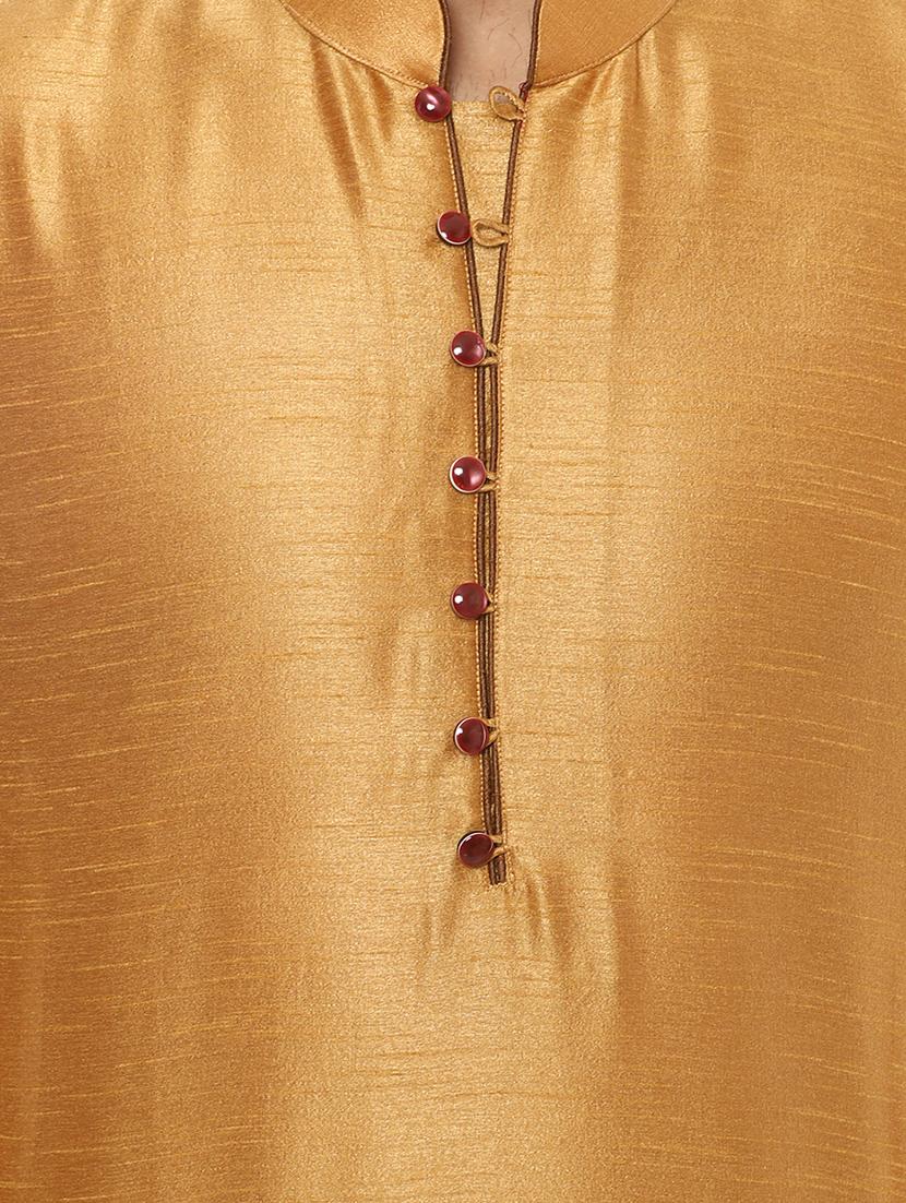 gold solid ethnic wear set - 17585747 - Zoom Image - 4