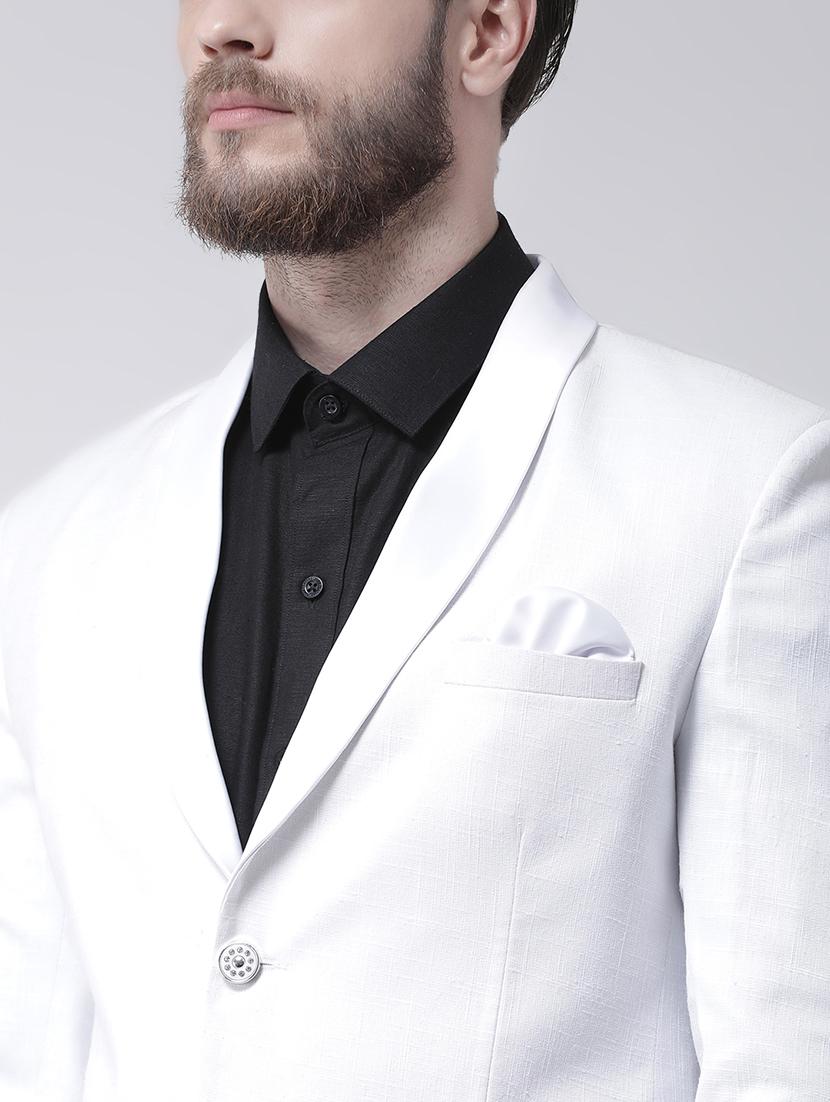white solid single breasted casual blazer - 17585851 - Zoom Image - 5
