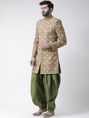 multi colored jacquard sherwani set - 17585884 - Standard Image - 2