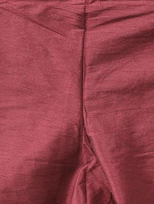 maroon solid kurta pyjama set with multi colored printed nehru jacket - 17585936 - Standard Image - 5