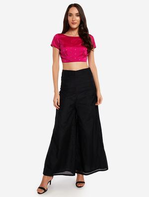 pink art silk solid blouse - 17585990 - Standard Image - 4
